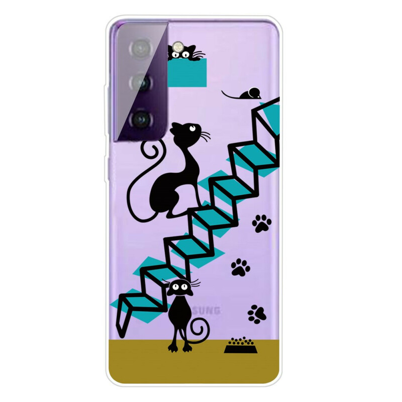 Samsung Galaxy S21 FE fodral Funny Cats