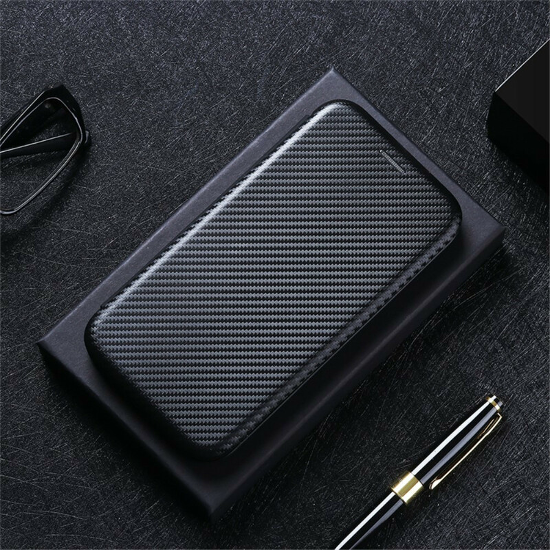 Flip Cover Oppo Find X3 / X3 Pro Silikon Carbon Coloured
