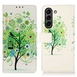 Samsung Galaxy S21 FE fodral med blomma och träd