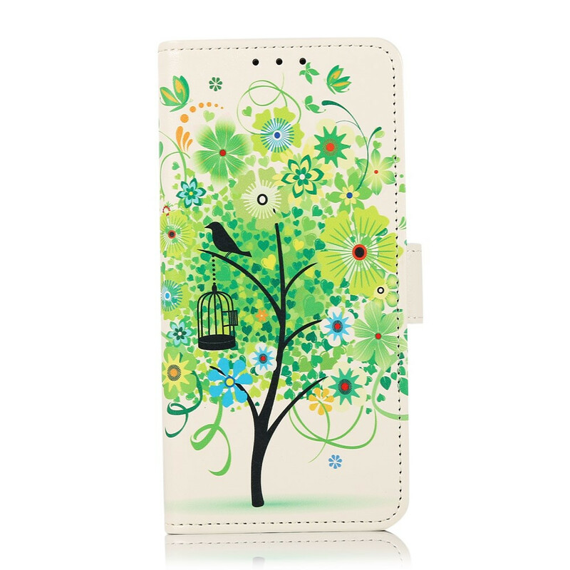 Samsung Galaxy S21 FE fodral med blomma och träd