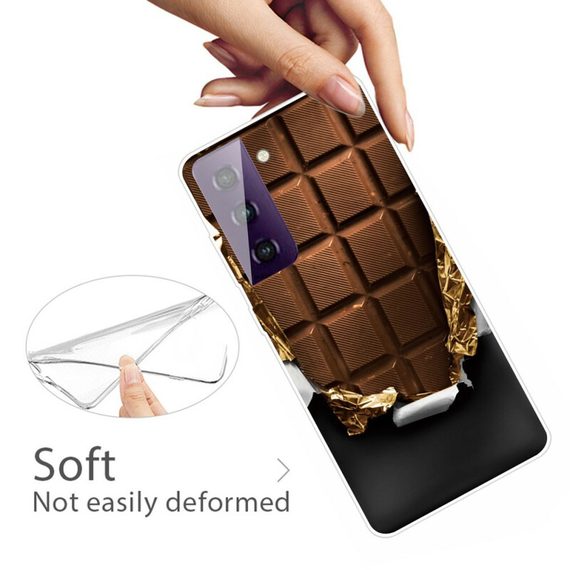 Samsung Galaxy S21 FE Flexibelt fodral Choklad