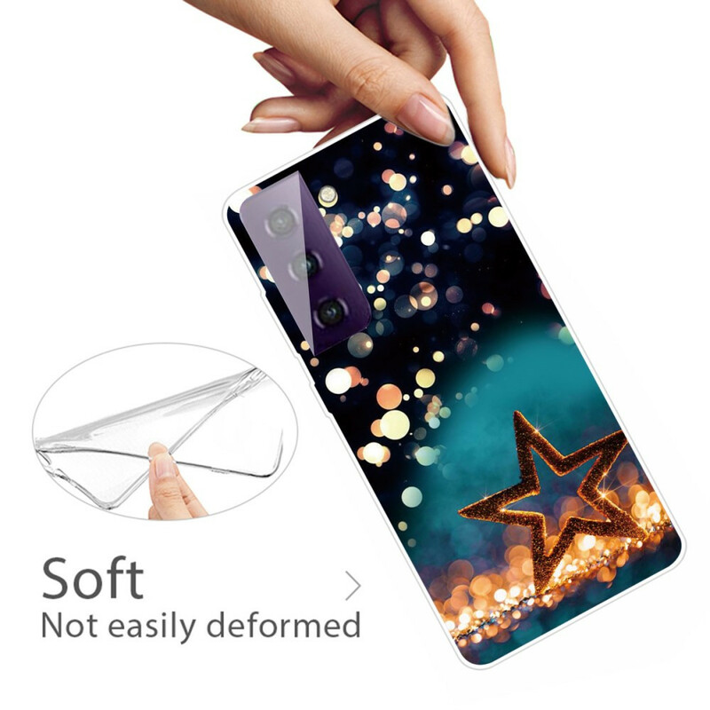 Samsung Galaxy S21 FE Flexibelt stjärnfodral