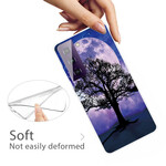 Samsung Galaxy S21 FE fodral med träd och måne