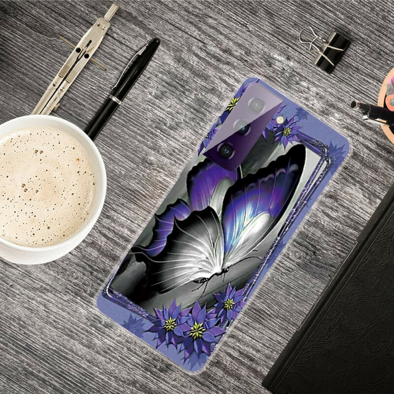 Fodral Samsung Galaxy S21 FE Fjärilar