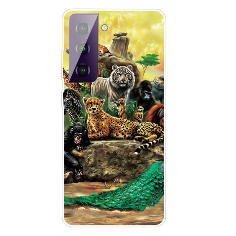 Samsung Galaxy S21 FE fodral Safari djur