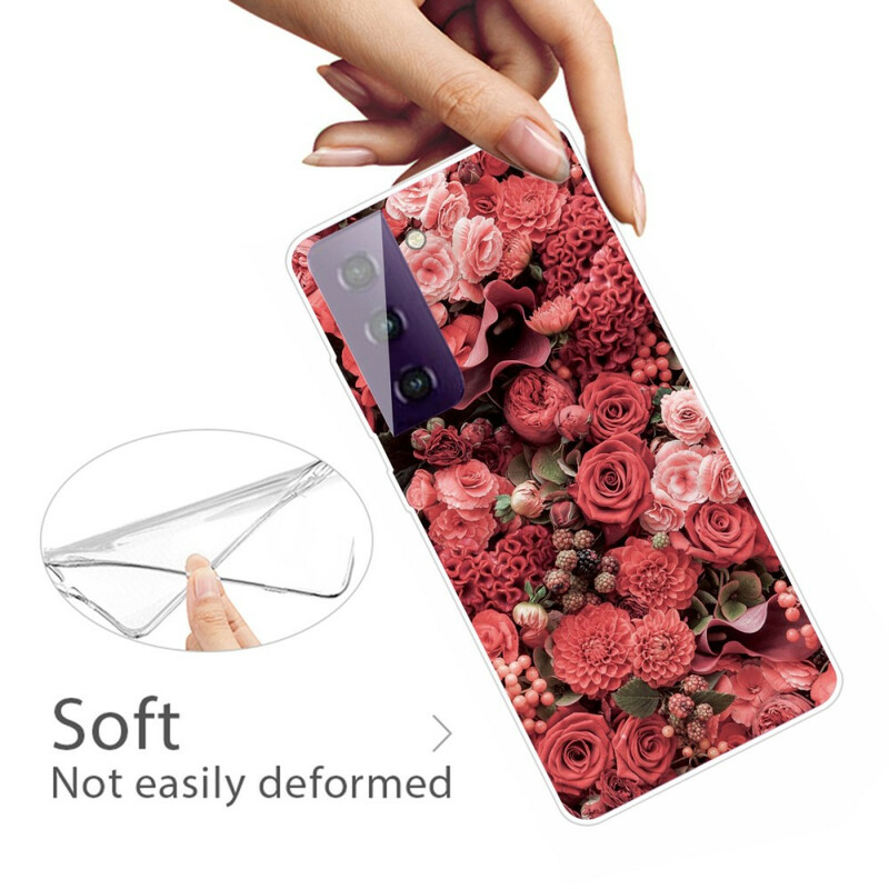 Samsung Galaxy S21 FE fodral Intense Flowers