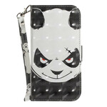 Samsung Galaxy S21 FE väska med band för angry Panda