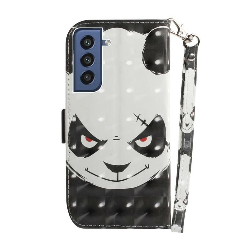 Samsung Galaxy S21 FE väska med band för angry Panda
