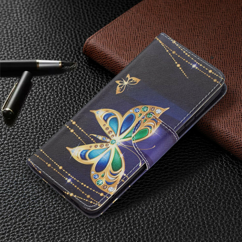 Samsung Galaxy S21 FE Guld Butterfly Case