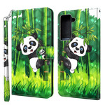 Samsung Galaxy S21 FE Panda och bambufodral