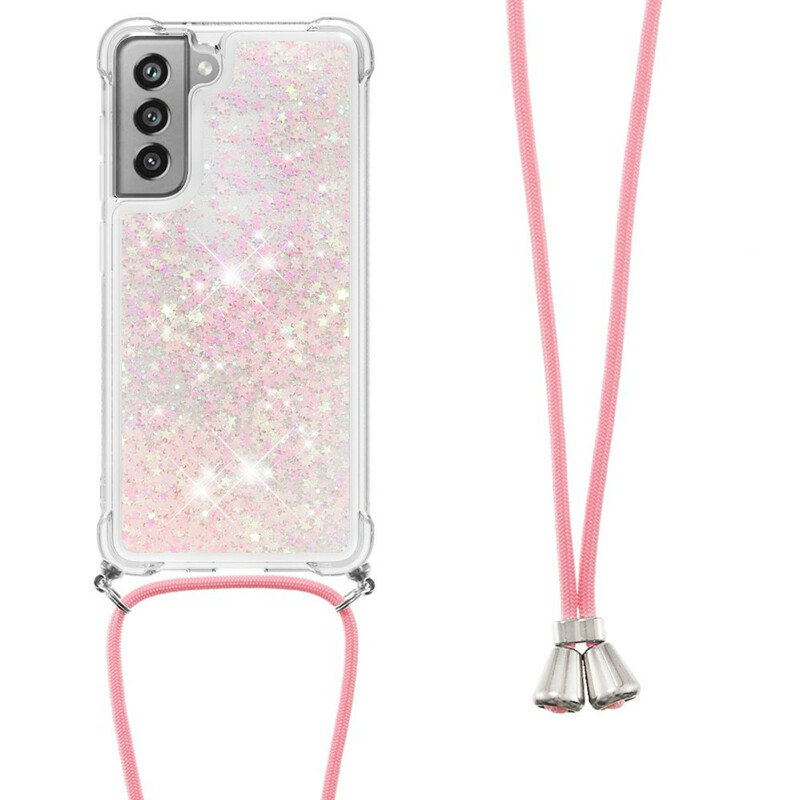 Samsung Galaxy S21 FE Glitter & String fodral