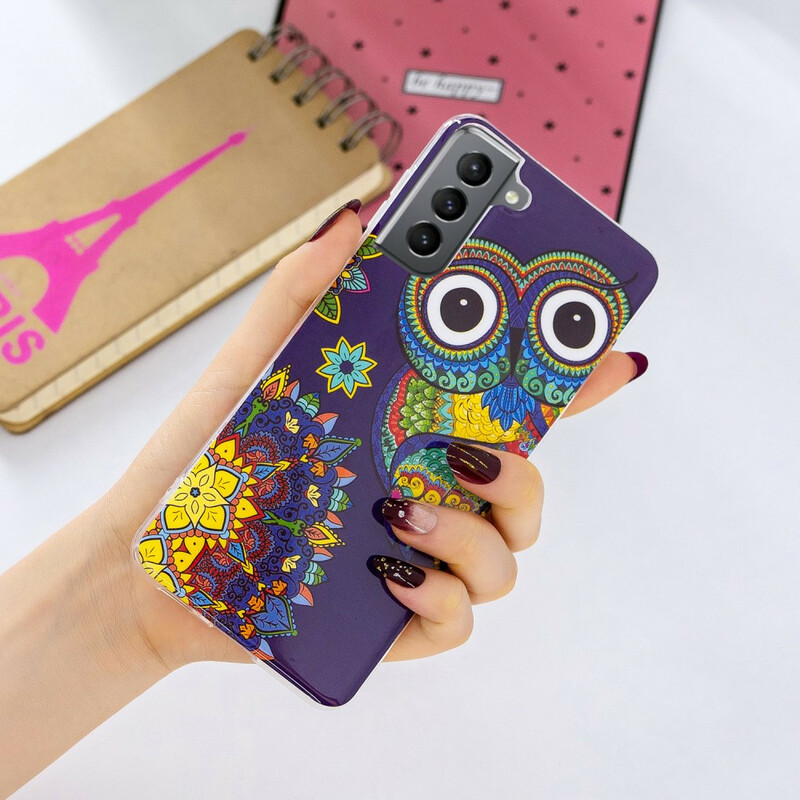 Samsung Galaxy S21 FE Owl Fluorescent Case