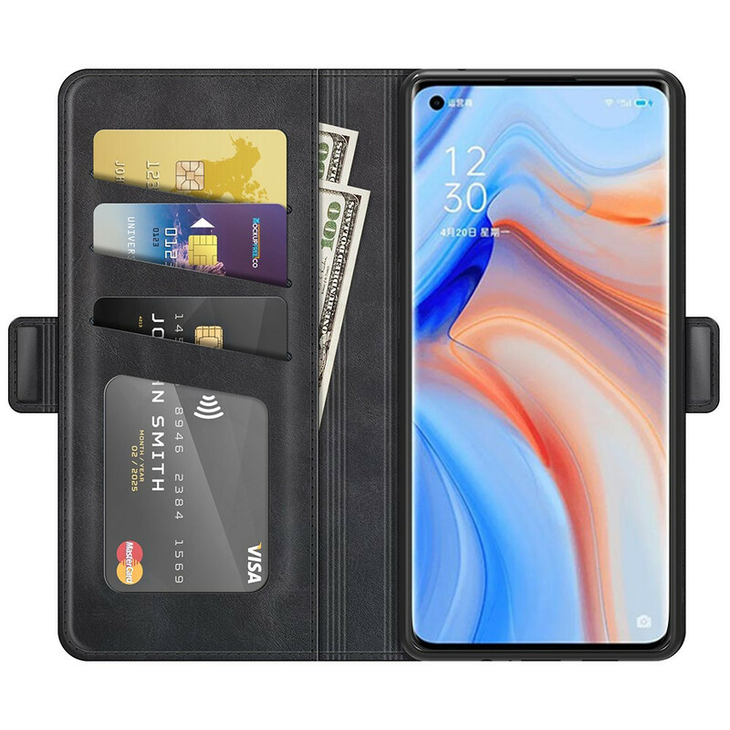 Fodral Oppo Find X3 Neo Double Flap Classic