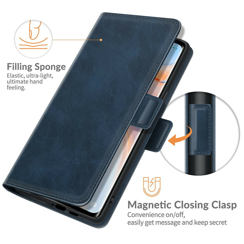 Fodral Oppo Find X3 Neo Double Flap Classic Fodral Oppo Find X3 Neo Double Flap Classic