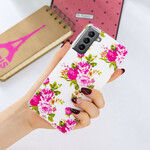 Samsung Galaxy S21 FE fodral Liberty Flowers Fluorescent