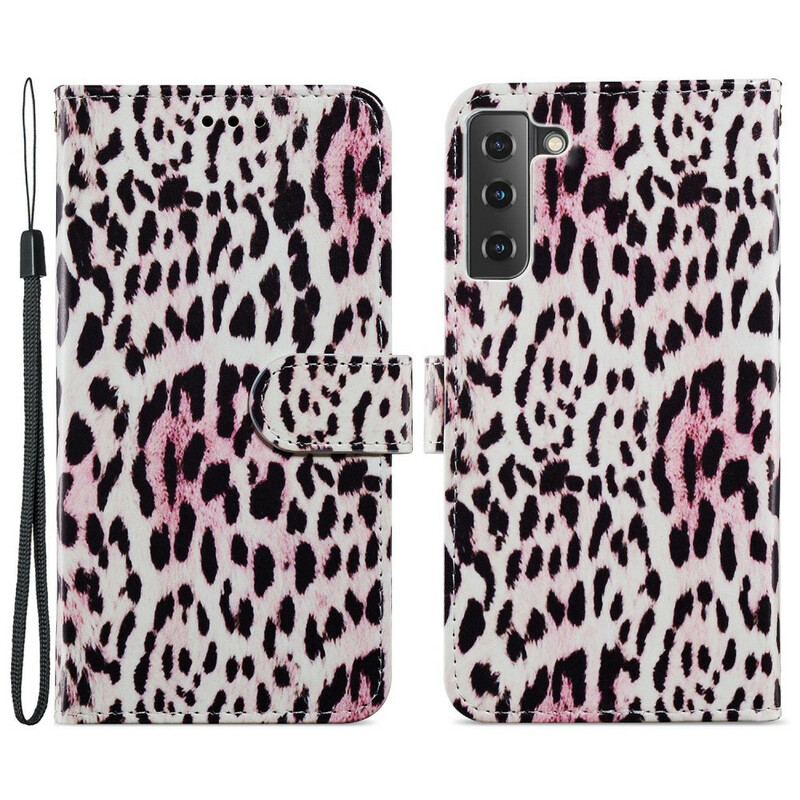 Samsung Galaxy S21 FE fodral med leopardtryck