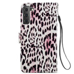 Samsung Galaxy S21 FE fodral med leopardtryck