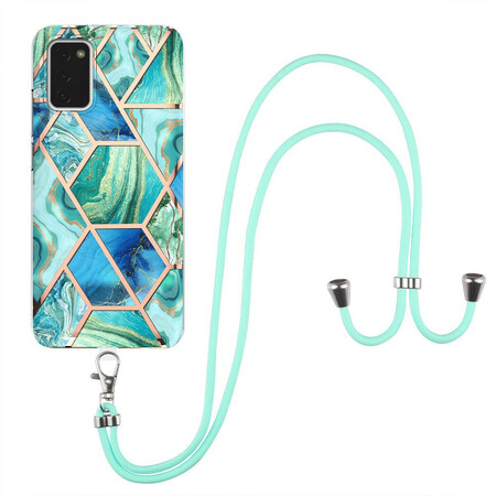 Samsung Galaxy A02s Premium Marble String Case