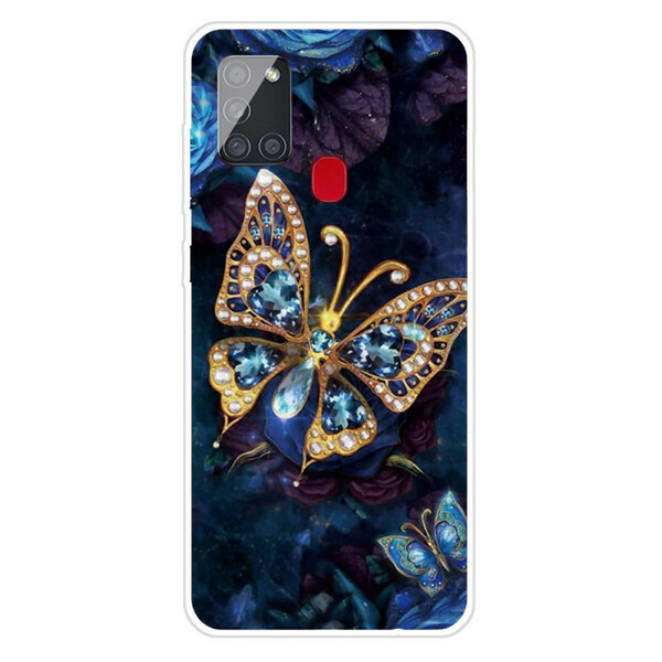 Samsung Galaxy A21s fodral med varierande fjärilar