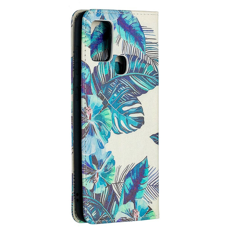 Flip Cover Samsung Galaxy A21s Leaves