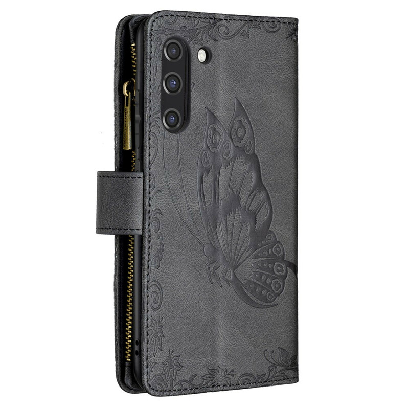 Samsung Galaxy S21 SkalFE Baroque Butterfly Zipped Pocket
