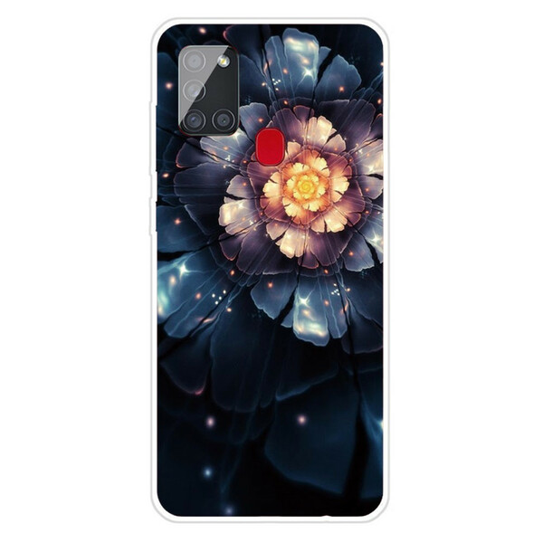 Samsung Galaxy A21s Flexibelt fodral Blommor