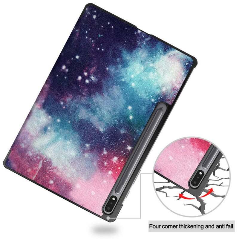 Smart SkalSamsung Galaxy Tab S7 FE Space Style Hållare