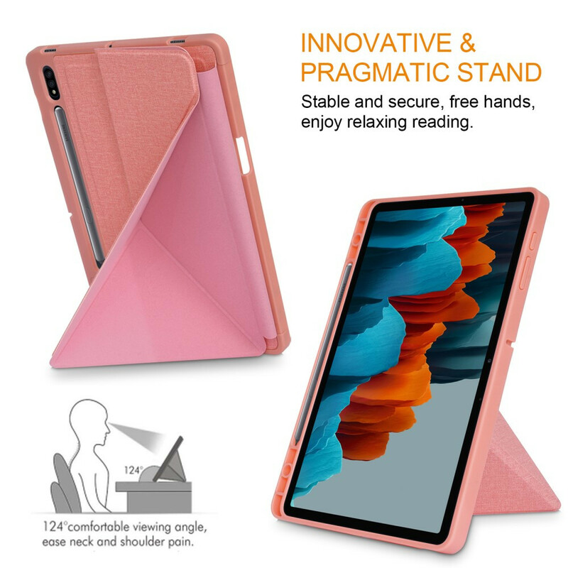 Smart SkalSamsung Galaxy Tab S7 FE / T736 Origami Fabric Texture