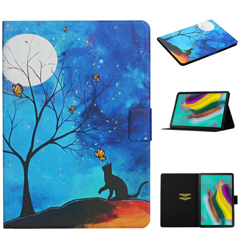 Fodral Samsung Galaxy Tab A7 Lite Moon and Sun Tree