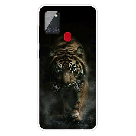Samsung Galaxy A21s Flexibelt Tiger-fodral
