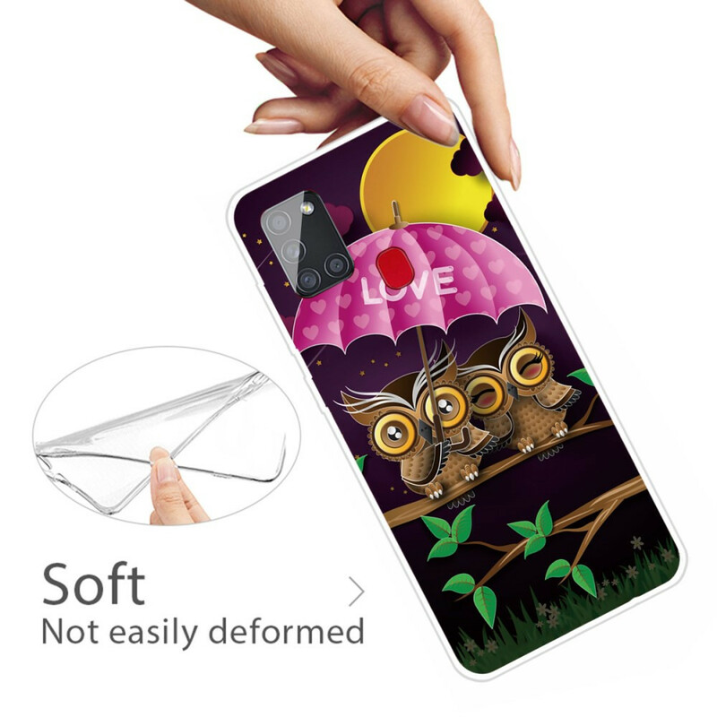 Samsung Galaxy A21s Flexibelt fodral Love Owls