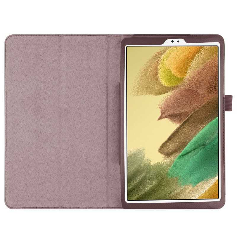 Samsung Galaxy Tab A7 Lite 2 Flaps Faux Läder Litchi Case