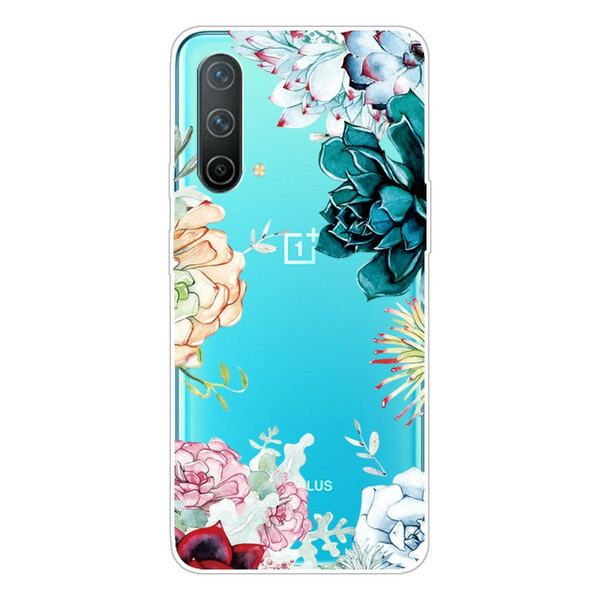 OnePlus NordCE 5G Clear Watercolour Flower Case