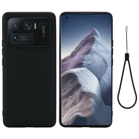 Xiaomi Mi 11 Ultra Liquid silikonfodral med rem