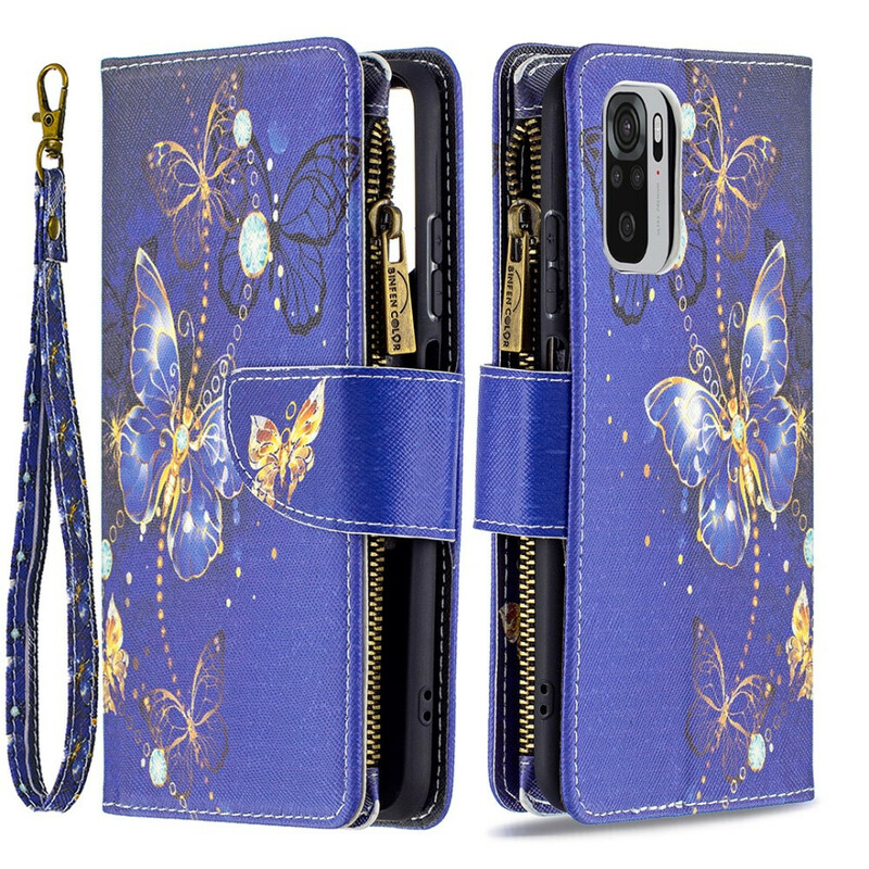 Xiaomi Redmi Note 10 / Note 10s Zipped Pocket Butterflies