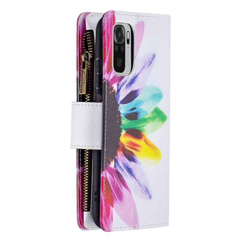 Xiaomi Redmi Note 10 / Note 10s 9 Pocket Zipper Flower