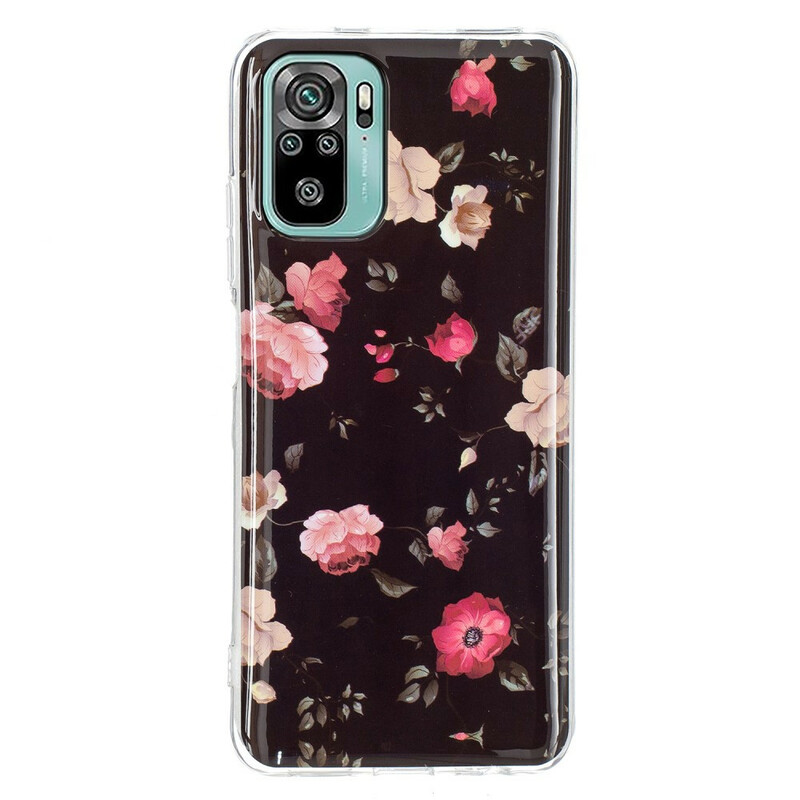 Xiaomi Redmi Note 10 / Note 10s fodral Liberty Flowers Fluorescent