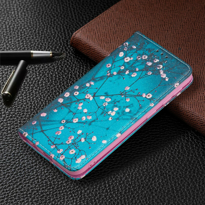 Flip Cover Samsung Galaxy A20e Blommiga grenar