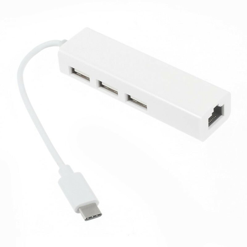 USB C till Ethernet och USB-adapter