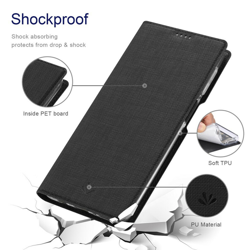 Flip Cover Xiaomi Redmi Note 10 5G / Poco M3 Pro 5G texturerat VILI DMX