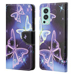 OnePlus Nord 2 5G Neon Butterfly Case