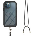 iPhone 12 / 12 Pro Hybridfodral med nyckelband och konturfärg