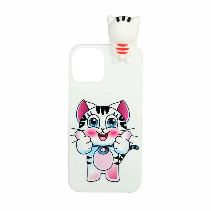 Fodral iPhone 13 Mini 3D Cat Fun