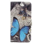 Samsung Galaxy A3 2017 fodral Butterfly Blue