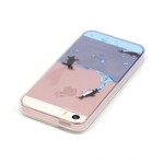 iPhone SE/5/5S genomskinligt fodral Penguin Game