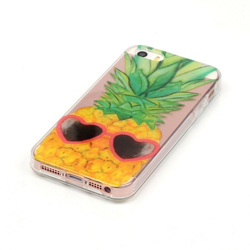 iPhone SE/5/5S genomskinligt fodral Incognito Pineapple