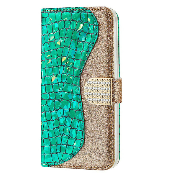 Fodral iPhone 13 Mini Croco Diamonds