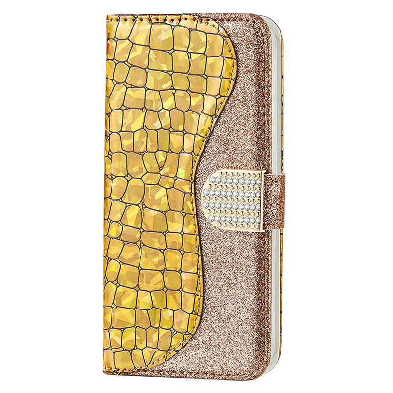 Fodral iPhone 13 Mini Croco Diamonds