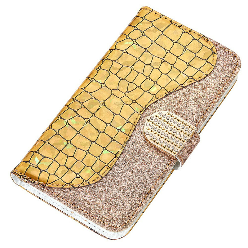 Fodral iPhone 13 Mini Croco Diamonds