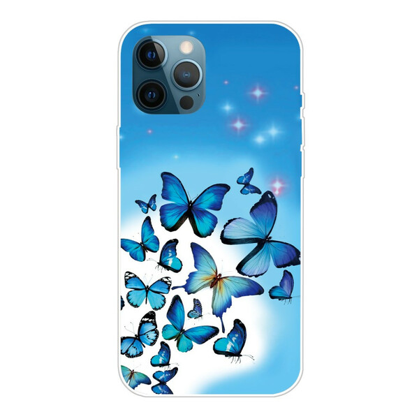 iPhone 13 Pro Max-fodral Blå fjärilar
